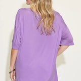 EVELYN | Bambusz zszálas felső V-nyakkal és ejtett vállakkal