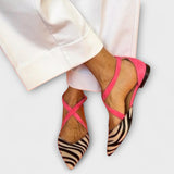 Zebra Mintás Balerina Cipők