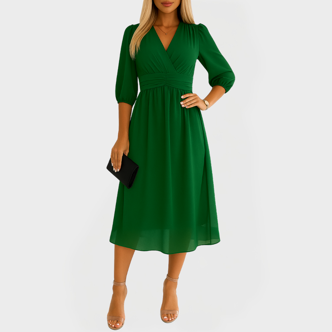 Levegős Selyem Chiffon Ruha Elegáns Alkalmakra