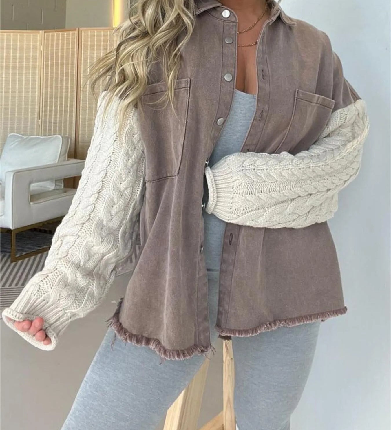 BIANCA | Túlméretezett patchwork farmerdzseki
