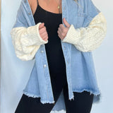 BIANCA | Túlméretezett patchwork farmerdzseki