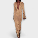 Arany Kötött Maxi Ruha Dolly-tól