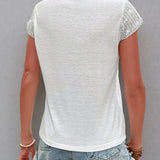 MARIANA | V-kivágású, rövidujjú, csillogó póló