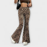 Francisca - Leopárdmintás bootcut nadrág