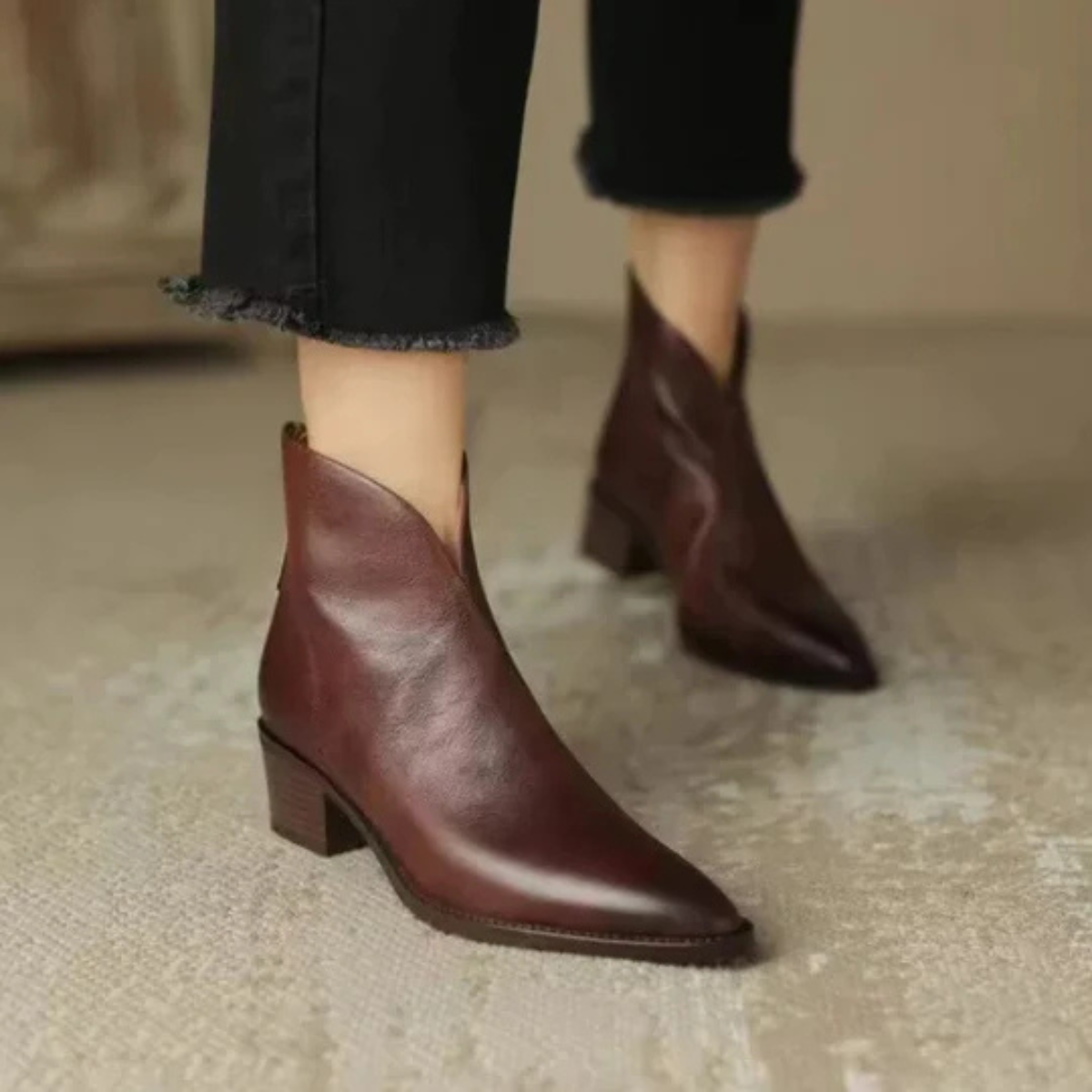 Camille | Botins de Luxo com Salto Baixo