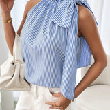 SZANDRA | Ujjatlan csíkos blúz