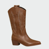 Csizma de cowboy occidentais em Pele