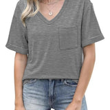 CONNY | V nyakú póló zsebekkel