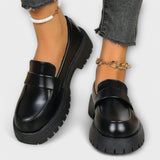 Mocassins Femininos com Design Ortopédico és Saltos em Cetim