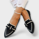 Dalva-Sapatos rasos para mulher com nó