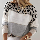 Julinha | Leopard Mintás Casual Pulóver