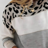 Julinha | Leopard Mintás Casual Pulóver