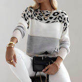 Julinha | Leopard Mintás Casual Pulóver