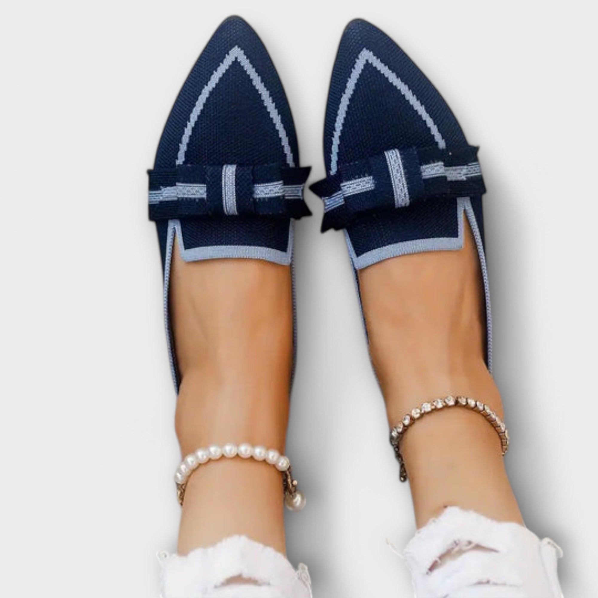 Dalva-Sapatos rasos para mulher com nó