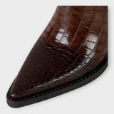 Botas com Design Croco és Salto Elegante