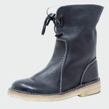 Botins de couro impermeáveis ​​​​com forro de lã