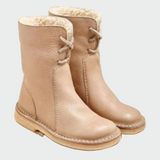 Botins de couro impermeáveis ​​​​com forro de lã