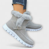 Anny-Botas de tornozelo quentes e forradas 