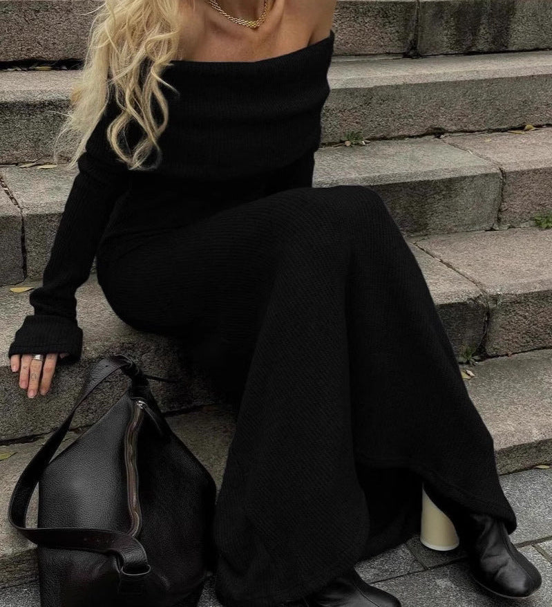 Danika Pulóver Maxi Kötött Ruha