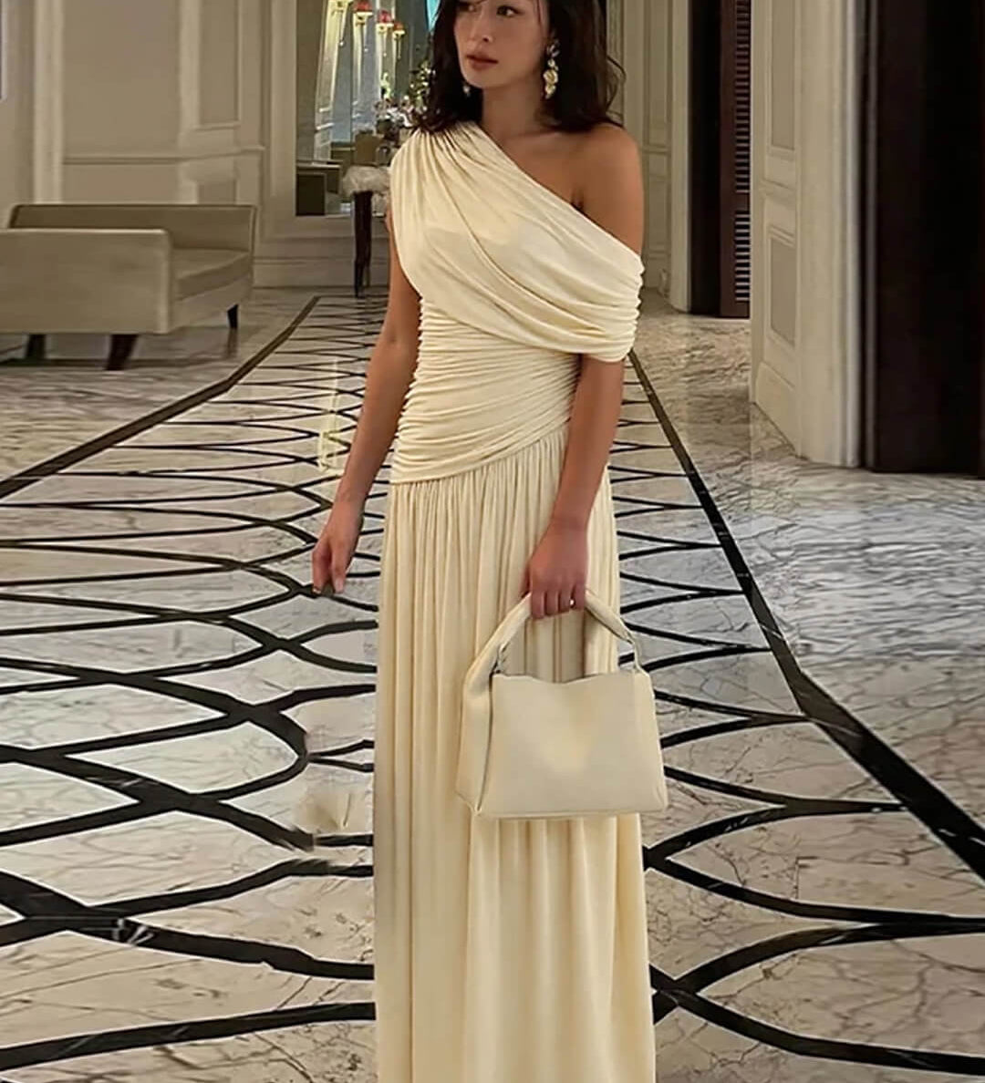 Ingrid Egyvállas Maxi Ruha