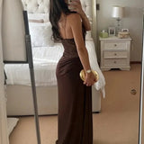 Olga Egy Vállú Csipke Maxi Ruha