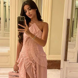 Ruffa Holder Pántos Ráncos Tulle Ruha