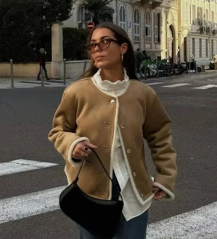 Aralyn műszőrme velúr kabát