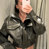Brianna Műbőr Bomber Dzseki