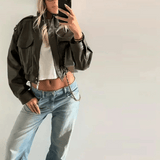 Brianna Műbőr Bomber Dzseki