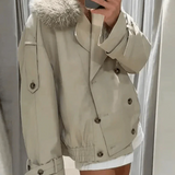 Camille Trench Coat műszőrme gallérral