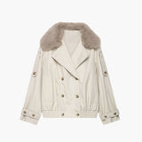 Camille Trench Coat műszőrme gallérral
