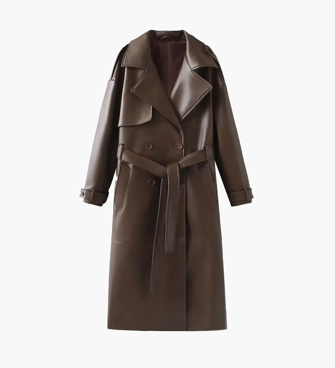 Cassy Műbőr Maxi Trench Kabát
