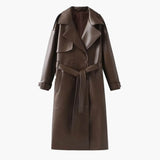 Cassy Műbőr Maxi Trench Kabát