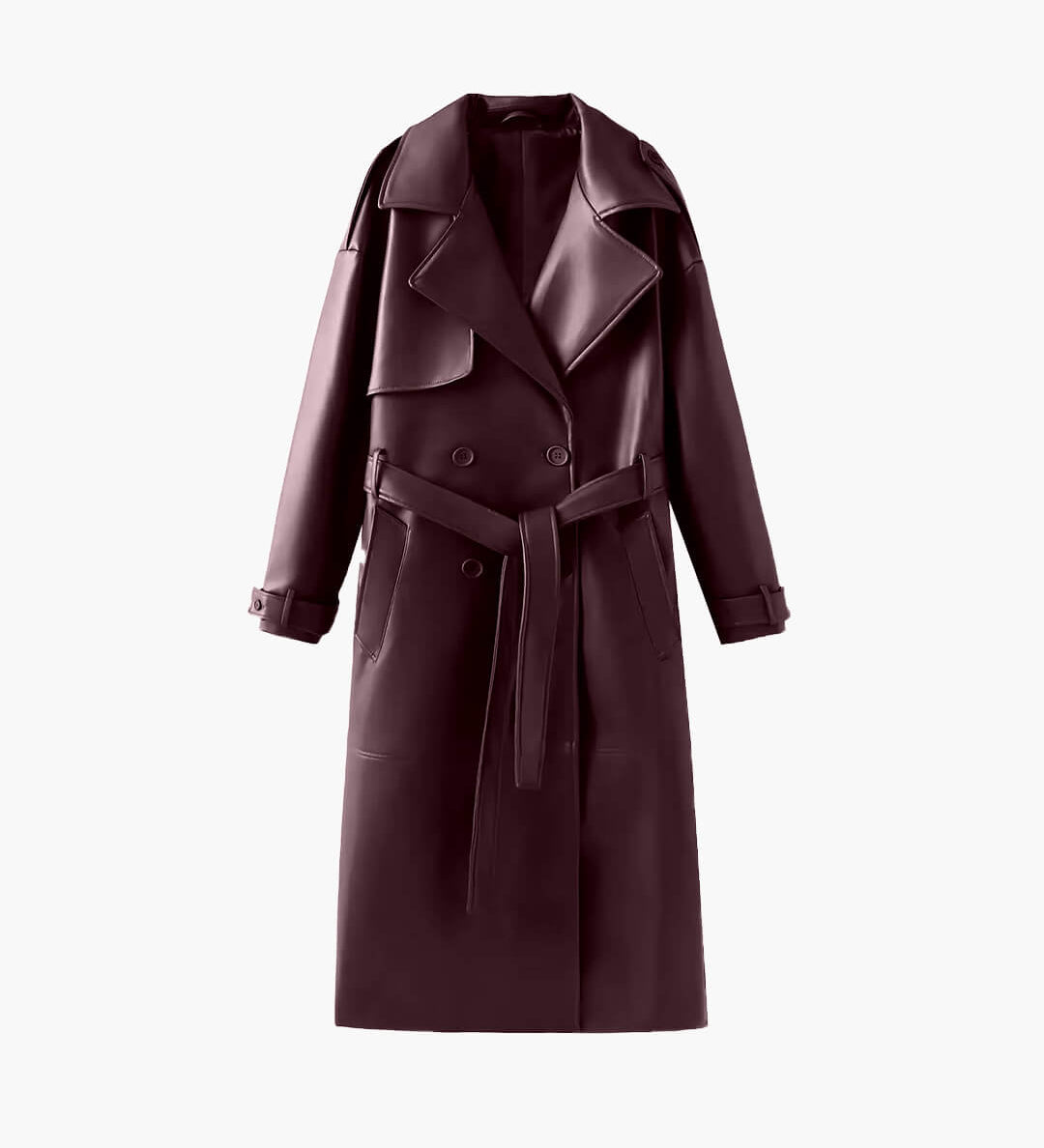 Cassy Műbőr Maxi Trench Kabát