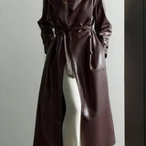 Cassy Műbőr Maxi Trench Kabát