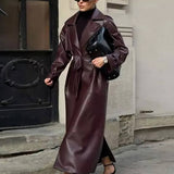 Cassy Műbőr Maxi Trench Kabát