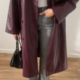 Cassy Műbőr Maxi Trench Kabát