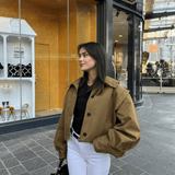 Celia Magas Nyakú Rövid Dzseki