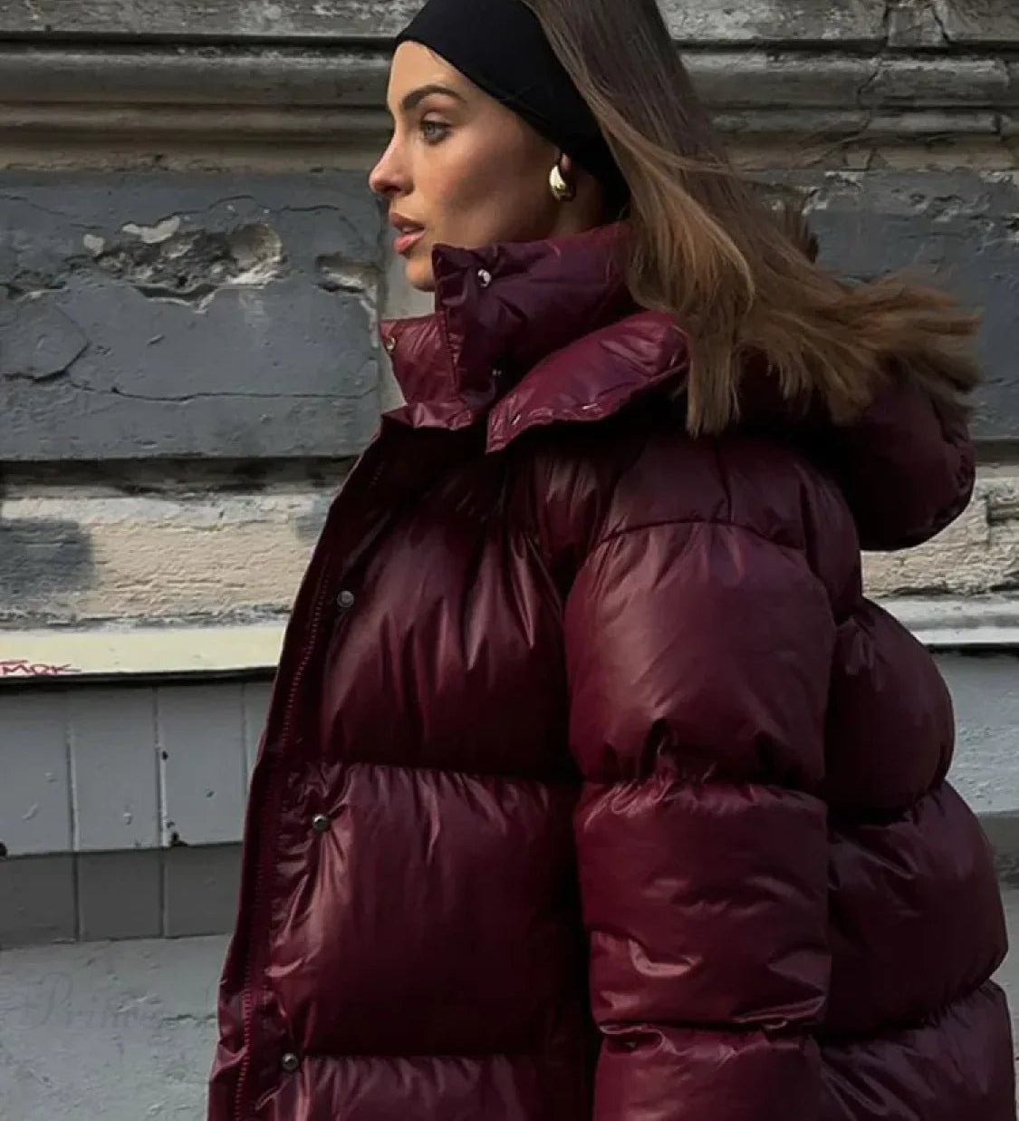 Eliza Kapucnis Töltött Parka Kabát