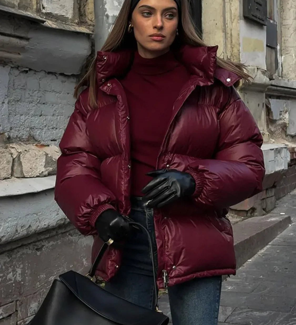 Eliza Kapucnis Töltött Parka Kabát