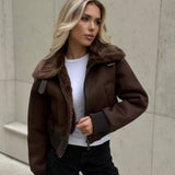 Esme Suede Rövid Bomber Dzseki