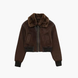 Esme Suede Rövid Bomber Dzseki