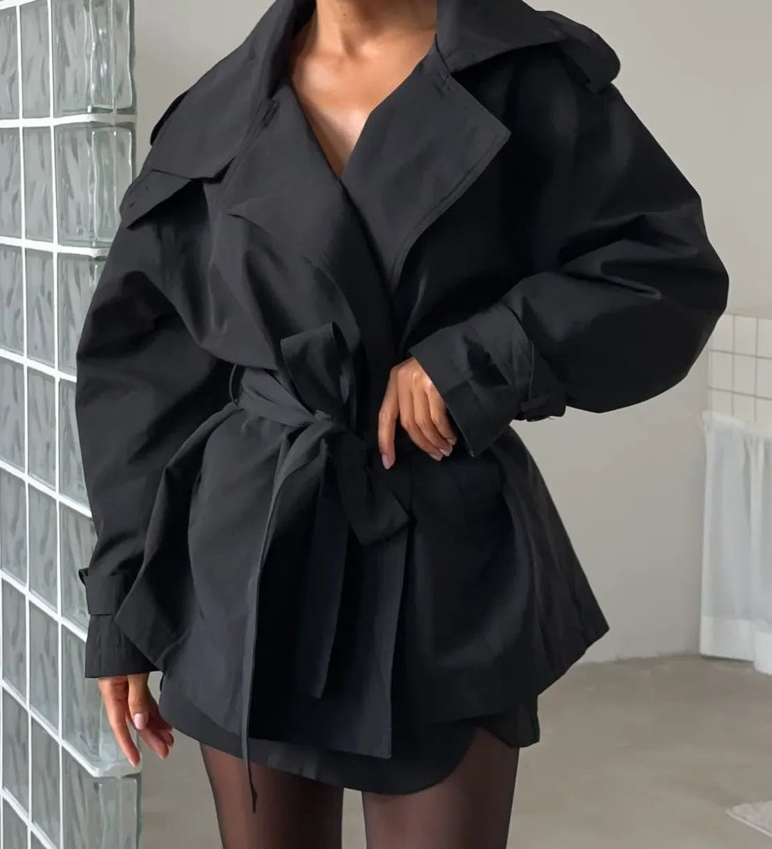 Hailey Crop Trench Kabát
