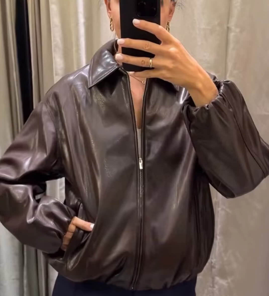 Jenny Műbőr Bomber Dzseki