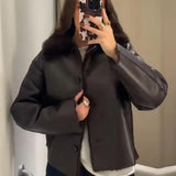 Joana Kétoldala's Műszőrme Bőrkabát