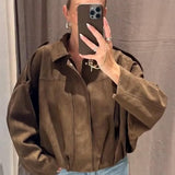 Lara Suede Bomber Dzseki