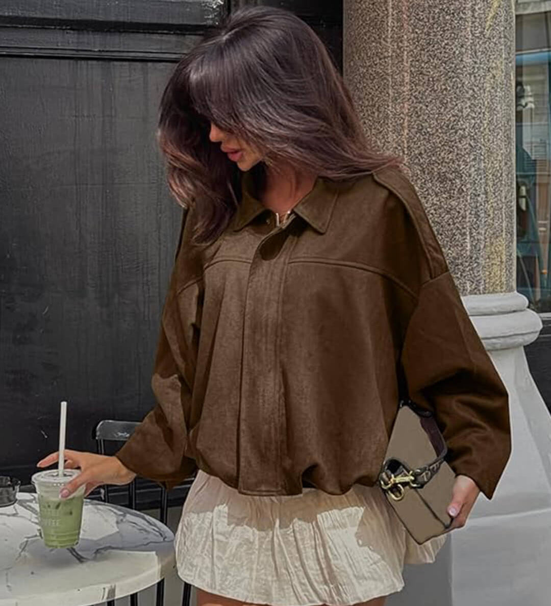 Lara Suede Bomber Dzseki