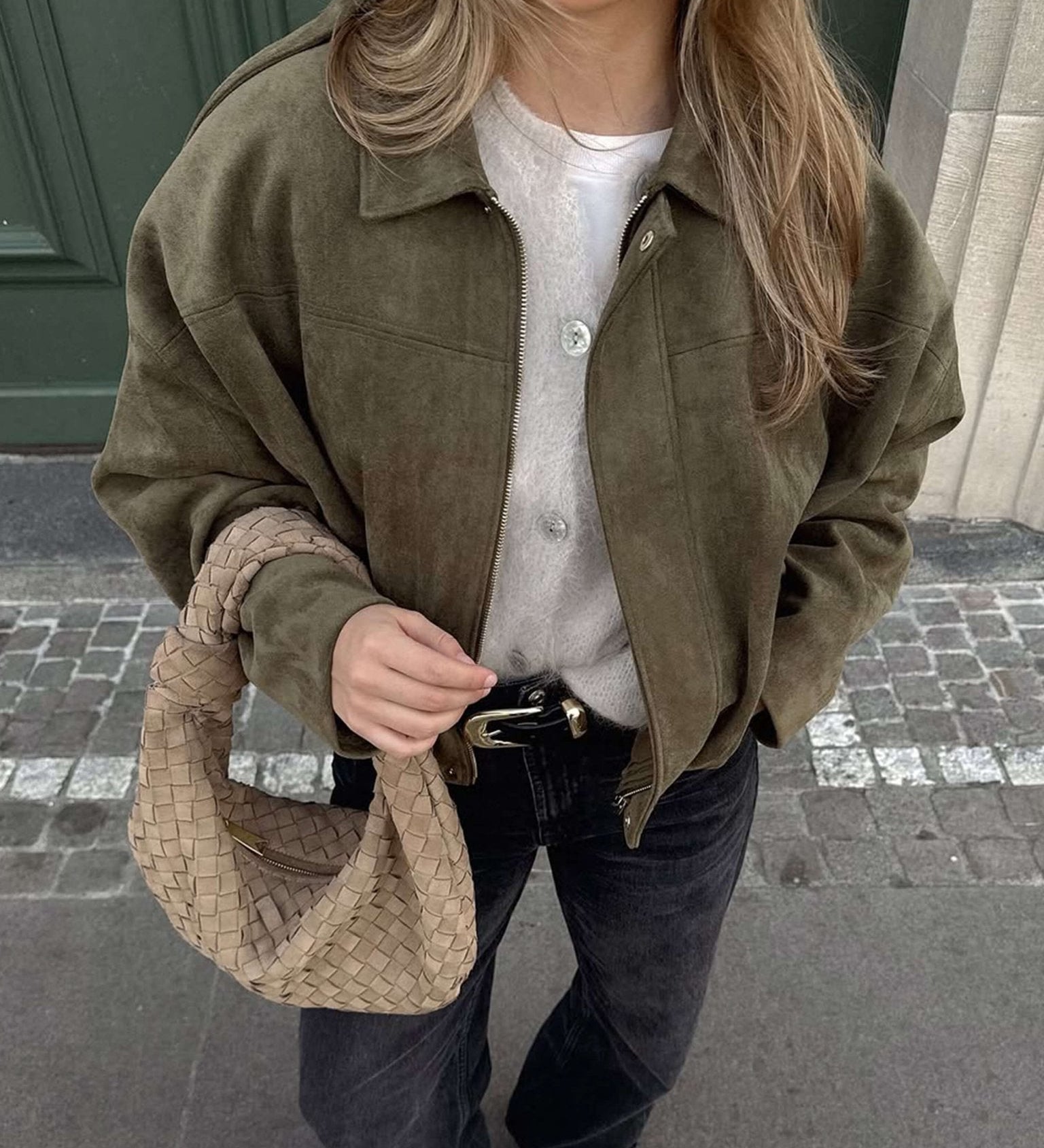Lara Suede Bomber Dzseki