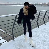 Liza Bolyhos Műszőrme Kabát
