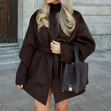 Monica Övvel Ellátott Oversized Wrap Kabát
